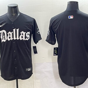 Men's Dallas Cowboys Blank Black 'Gothic Lone Star Edition' Limited Stitched Baseball Jersey