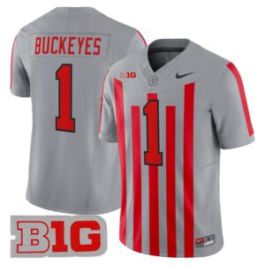 Buckeyes Jersey 1 Ohio State Buckeyes Throwback Vapor Limited Stitched Gray