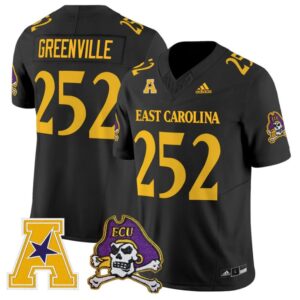 Greenville Jersey 252 East Carolina Pirates 2025 Limited Stitched Black