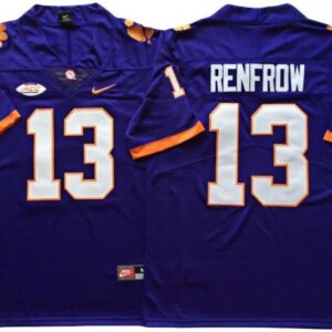 Clemson Tigers 13 Hunter Renfrow Purple Football Jersey