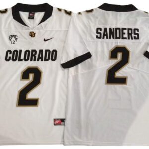 Colorado Buffaloes 2 Shedeur Sanders White Football Jersey