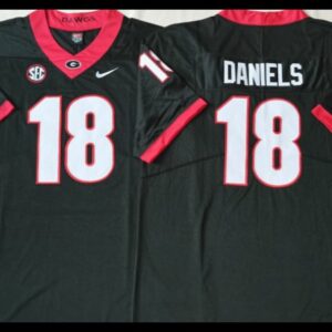 Georgia Bulldogs 18 Jt Daniels Black Football Jersey