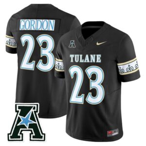 Javin Gordon Jersey 23 Tulane Green Wave 2025 City Edition Stitched Black