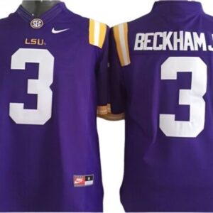 Lsu Tigers 3 Odell Beckham Jr Purple Football Jersey