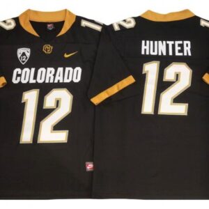 Colorado Buffaloes 12 Travis Hunter Black Football Jersey