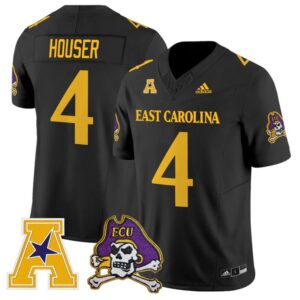 Katin Houser Jersey 4 East Carolina Pirates 2025 Limited Stitched Black