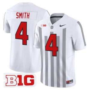 Jeremiah Smith Jersey 4 Ohio State Buckeyes Throwback Limited Stitched White