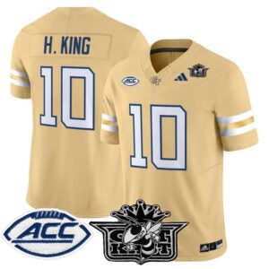 Haynes King Jersey 10 Outkast Georgia Tech Yellow Jackets 2025 Stitched Gold