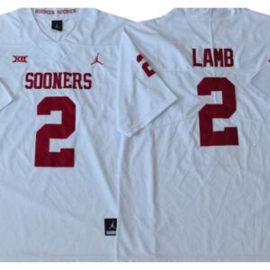 Oklahoma Sooners 2 Ceedee Lamb White Football Jersey