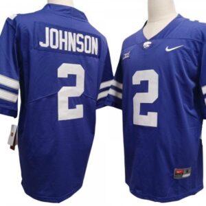 Kansas State Wildcats 2 Avery Johnson Purple Football Jersey