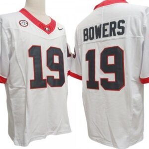 Georgia Bulldogs 19 Brock Bowers White Vapor Fuse Limited Jersey