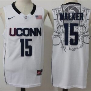Uconn Huskies 15 Kemba Walker White College Basketball Jersey