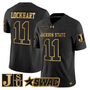 Jared Lockhart Jersey 11 Jackson State Tigers 2025 Vapor Stitched Black Gold