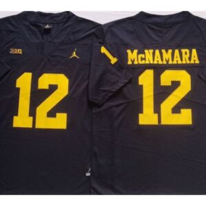 Michigan Wolverines 12 Cade Mcnamara Navy College Jersey