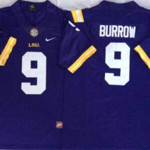 Lsu Tigers 9 Purple Football Jersey - Joe Burrow