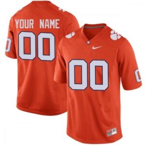 Custom Clemson Tigers Orange Football Jersey
