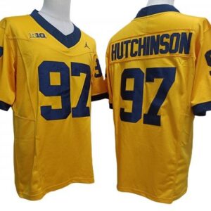 Michigan Wolverines 97 Aidan Hutchinson Yellow Vapor Fuse Limited Jersey