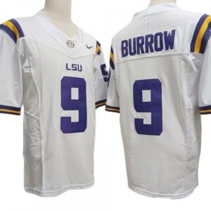 Lsu Tigers 9 Joe Burrow White Vapor Fuse Limited Jersey