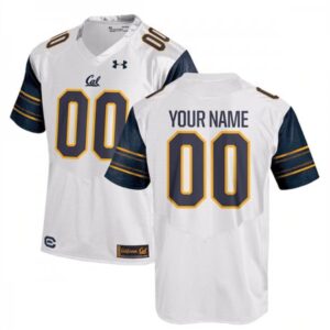 Custom California Golden Bears White Football Jersey