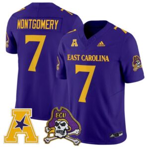 London Montgomery Jersey 7 East Carolina Pirates 2025 Limited Stitched Purple