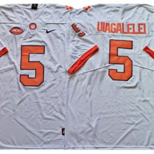 Clemson Tigers 5 Dj Uiagalelei White Football Jersey