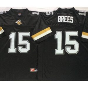 Purdue Boilermakers 15 Drew Brees Black Football Jersey