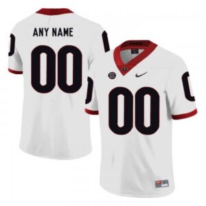 Custom Georgia Bulldogs White Football Jersey