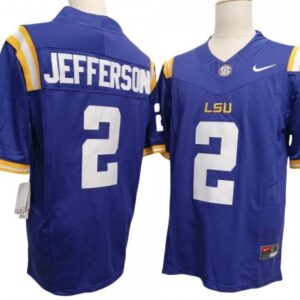 Lsu Tigers 2 Justin Jefferson Purple Vapor Fuse Limited Jersey