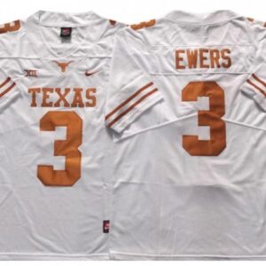 Texas Longhorns 3 Quinn Ewers White Football Jersey