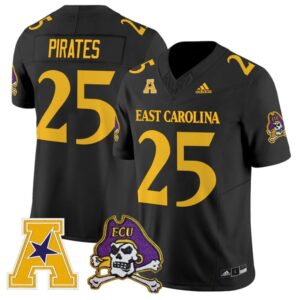 Pirates Jersey 25 East Carolina Pirates 2025 Vapor Limited Stitched Black
