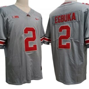 Ohio State Buckeyes 2 Gray Jersey - Emeka Egbuka