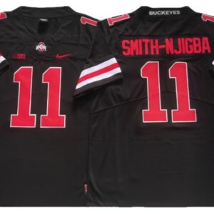Ohio State Buckeyes 11 Jaxon Smith-njigba Black College Jersey