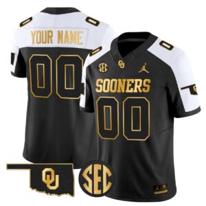 Custom Oklahoma Sooners Jersey 2025 Gold Vapor Limited Stitched Alternate