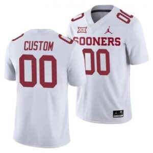 Custom Oklahoma Sooners White Football Jersey