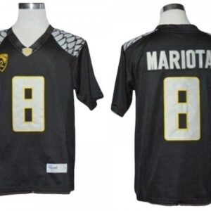 Oregon Ducks 8 Marcus Mariota Black Jersey - Custom