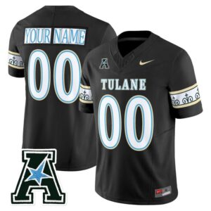 Custom Tulane Green Wave Jersey 2025 City Edition Vapor Limited Stitched Black