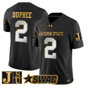 Janaylon Dupree Jersey 2 Jackson State Tigers 2025 Vapor Stitched Black Limited