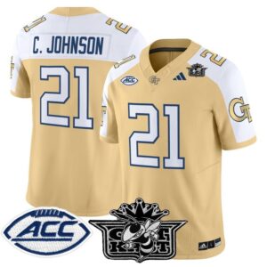 Calvin Johnson Jersey 21 Outkast Georgia Tech Yellow Jackets 2025 Gold Alter