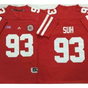 Nebraska Cornhuskers 93 Ndamukong Suh Red Football Jersey