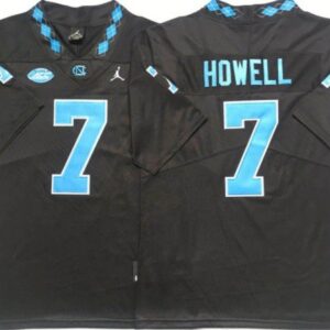 North Carolina Tar Heels 7 Sam Howell Black Football Jersey