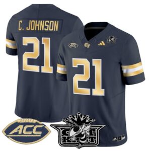 Calvin Johnson Jersey 21 Outkast Georgia Tech Yellow Jackets 2025 Stitched Navy