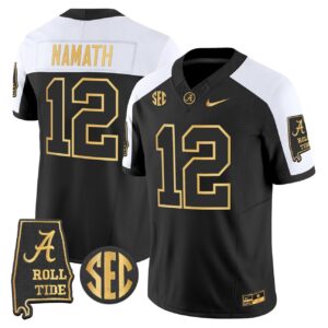 Joe Namath Jersey 12 Alabama Crimson Tide 2025 Vapor Stitched Alternate