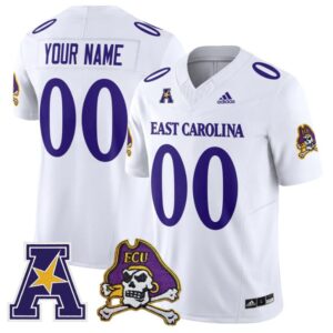 Custom East Carolina Pirates Jersey Name Number 2025 Limited Stitched White