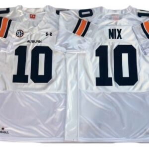 Auburn Tigers 10 Bo Nix White Football Jersey