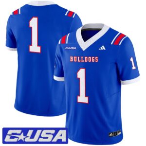 Team Jersey 1 Louisiana Tech Bulldogs 2025 Vapor Limited Stitched Royal