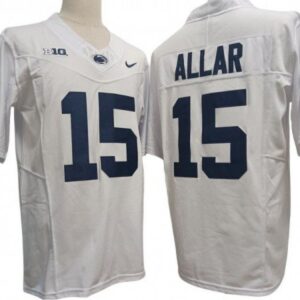 Penn State Nittany Lions 15 Drew Allar White Vapor Fuse Jersey