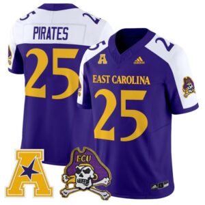 Pirates Jersey 25 East Carolina Pirates 2025 Vapor Limited Stitched Purple Alter