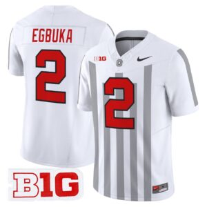 Emeka Egbuka Jersey 2 Ohio State Buckeyes Throwback Vapor Stitched White