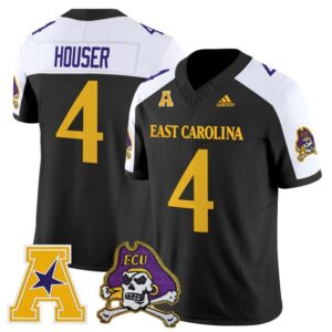 Katin Houser Jersey 4 East Carolina Pirates 2025 Limited Stitched Black Alter