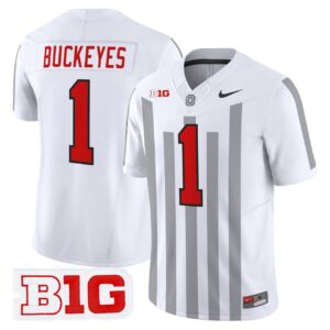 Buckeyes Jersey 1 Ohio State Buckeyes Throwback Vapor Limited Stitched White